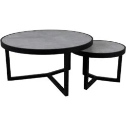 Brafab Itonda Kaffeetisch Schwarz/Sand, Ø60x40 Cm -Hay || Brafab || FIAM Verkaufsgeschäft brafab itonda 60 h40 black grey 1 1