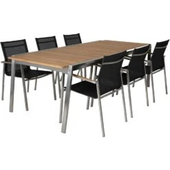 Brafab Naos Esstisch 100x220-320 Cm, Edelstahl/Teak -Hay || Brafab || FIAM Verkaufsgeschäft brafab naos 220 320x100 h74 rf teak 4