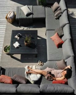 Brafab Stettler Modulsofa Eckstück, Schwarz/Grau -Hay || Brafab || FIAM Verkaufsgeschäft brafab stettler corner matt black m dyn 2