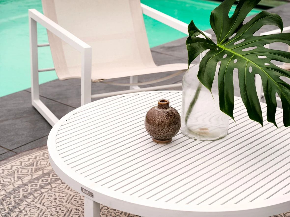 Brafab Vevi Kaffeetisch 100 Cm Aluminium, Weiß 4 Brafab Vevi Kaffeetisch 100 Cm Aluminium, Weiß – Bild 2