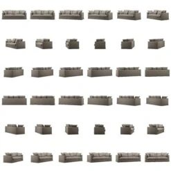 Le Grand Air 3-Sitzer-Sofa Im Freien Nutzbar Sunbrella, Taupe -Hay || Brafab || FIAM Verkaufsgeschäft decotique le grand air outdoor 3 seater sunbrella 11