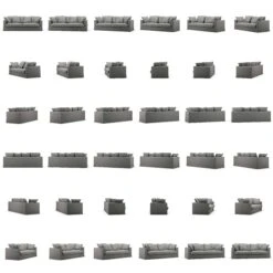 Le Grand Air 3-Sitzer-Sofa Im Freien Nutzbar Sunbrella, Flanelle -Hay || Brafab || FIAM Verkaufsgeschäft decotique le grand air outdoor 3 seater sunbrella 17