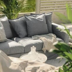 Le Grand Air 3-Sitzer-Sofa Im Freien Nutzbar Sunbrella, Flanelle -Hay || Brafab || FIAM Verkaufsgeschäft decotique le grand air outdoor 3 seater sunbrella 18