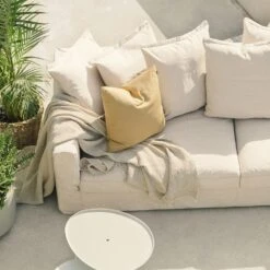 Le Grand Air 3-Sitzer-Sofa Im Freien Nutzbar Sunbrella, Canvas Beige -Hay || Brafab || FIAM Verkaufsgeschäft decotique le grand air outdoor 3 seater sunbrella 53