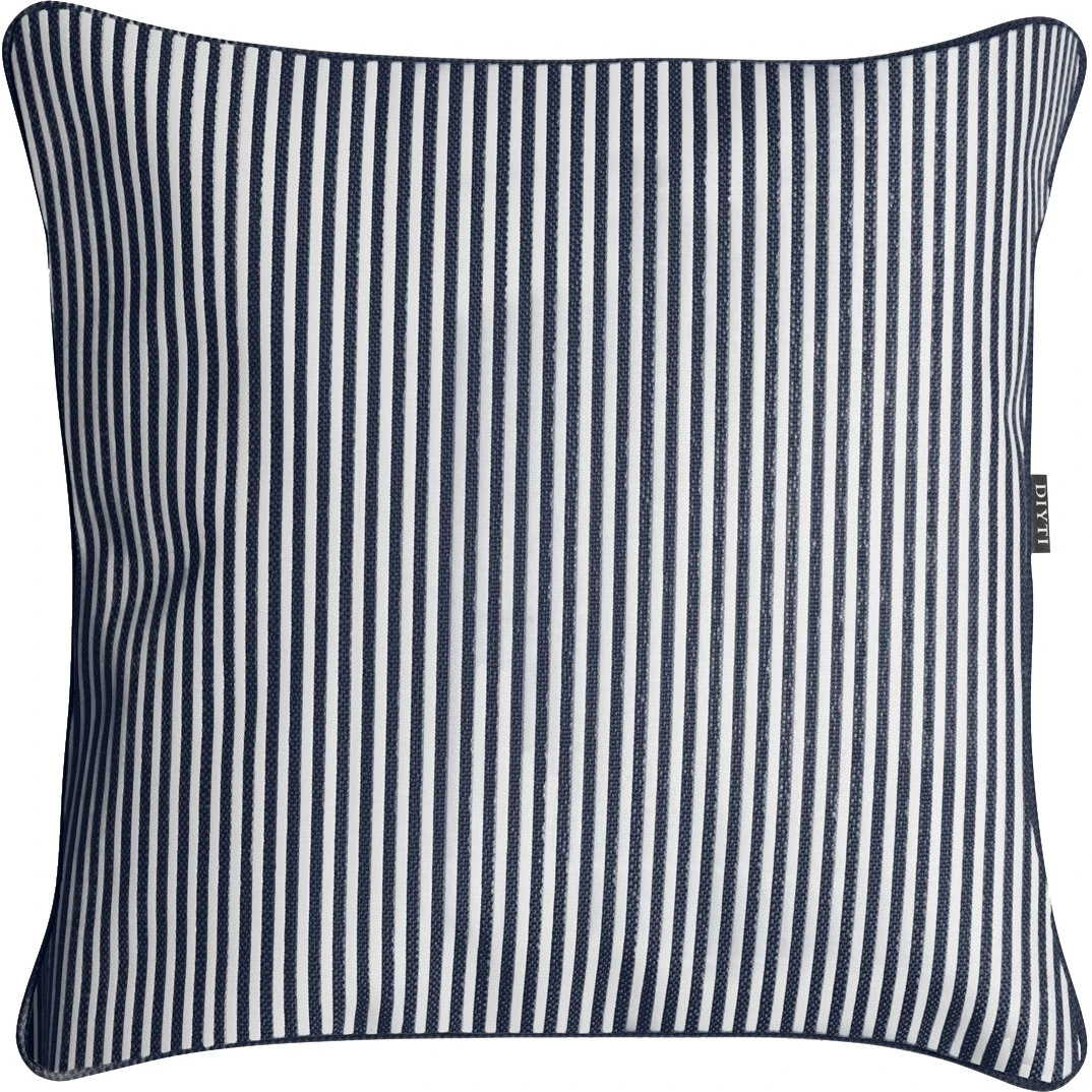 Narrow Stripe Kissen 45x45 Cm, Marineblau 3 Narrow Stripe Kissen 45x45 Cm, Marineblau