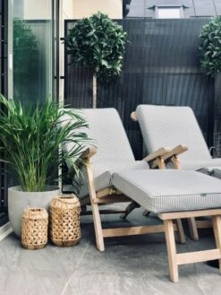 Narrow Stripe Sonnenbankkissen 60x186 Cm, Grau -Hay || Brafab || FIAM Verkaufsgeschäft diyti narrow stripe sunbed cushion 60x186 cm 1