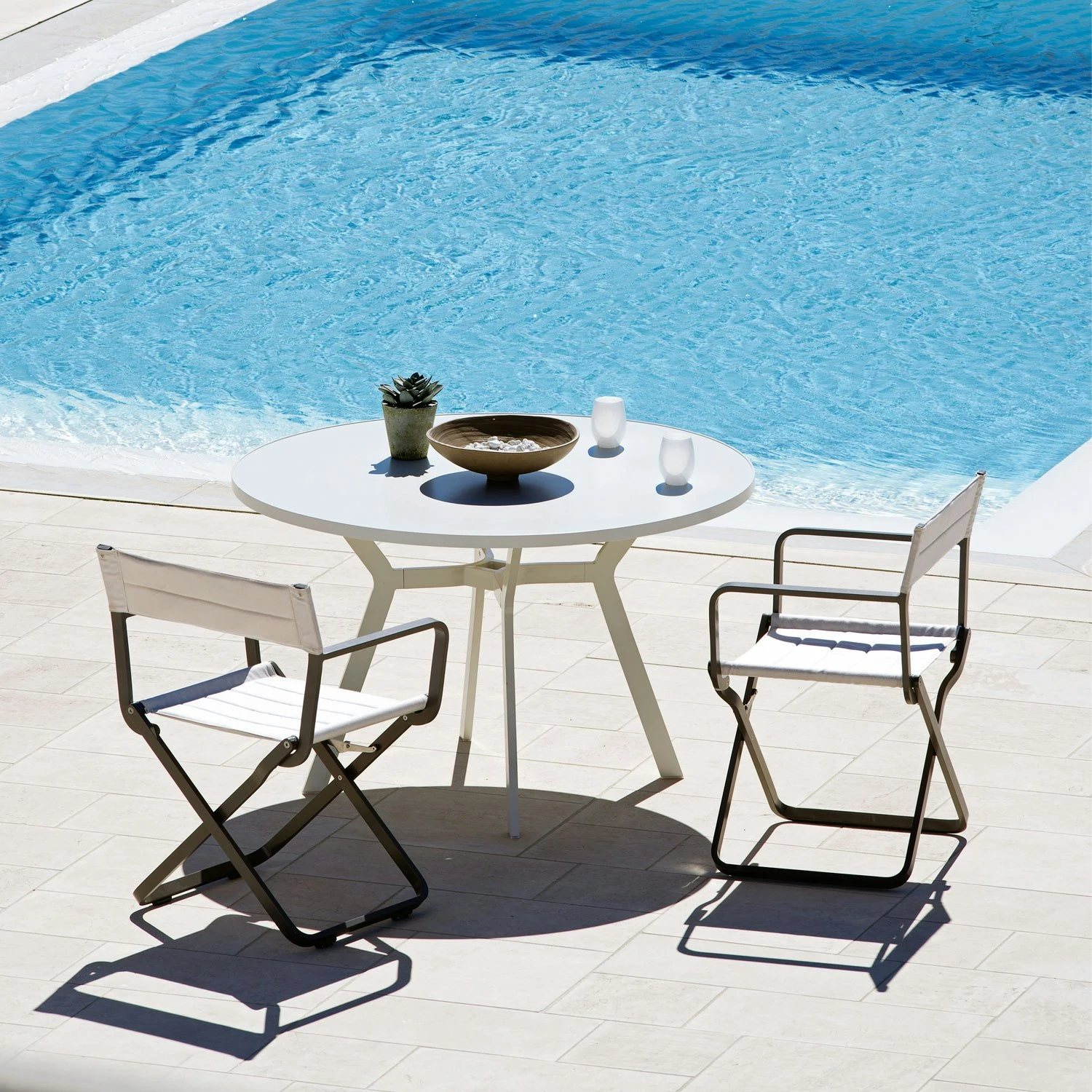 Studio Director's Chair Klappsitz, Warm White / Nature Grey 5 Studio Director's Chair Klappsitz, Warm White / Nature Grey – Bild 3