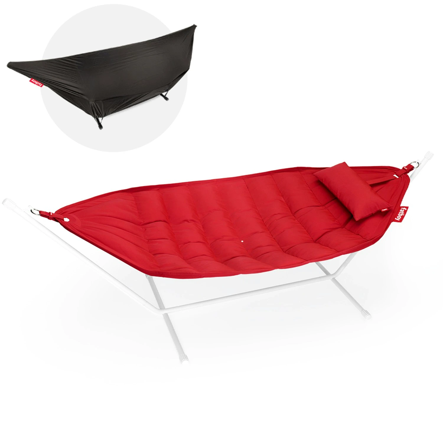 Fatboy Headdemock Superb Deluxe Hängematte, Rot/Hellgrau 3 Fatboy Headdemock Superb Deluxe Hängematte, Rot/Hellgrau