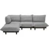 Fatboy Paletti Modulsofa 3-Sitzer Mit Sonnenliege, Rock Grey