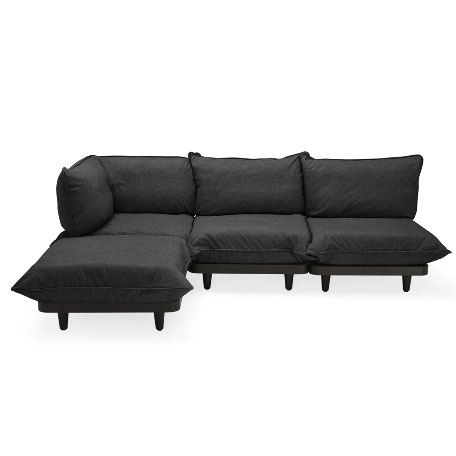Fatboy Paletti Modulsofa 3-Sitzer Mit Sonnenliege, Thunder Grey 3 Fatboy Paletti Modulsofa 3-Sitzer Mit Sonnenliege, Thunder Grey