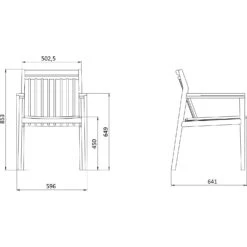 M1 Sammen Lehnstuhl Im Freien Nutzbar Teakholz -Hay || Brafab || FIAM Verkaufsgeschäft fdb mbler m1 sammen dining chair outdoor teak 5