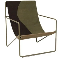 Ferm LIVING Desert Lounge Stuhl, Olive / Dune