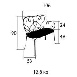 1900 Bank, Red Ochre -Hay || Brafab || FIAM Verkaufsgeschäft fermob 1900 bank 4