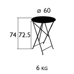 Bistro Tisch, Ø60 Cm/ Capucine 5 Bistro Tisch, Ø60 Cm/ Capucine -Hay || Brafab || FIAM Verkaufsgeschäft fermob bistro tisch 60 cm 3 8