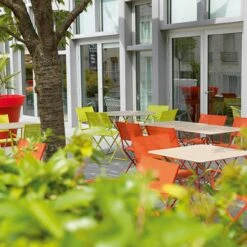 Bistro Table Ø96, Nutmeg -Hay || Brafab || FIAM Verkaufsgeschäft fermob bistro tisch 96 cm 4