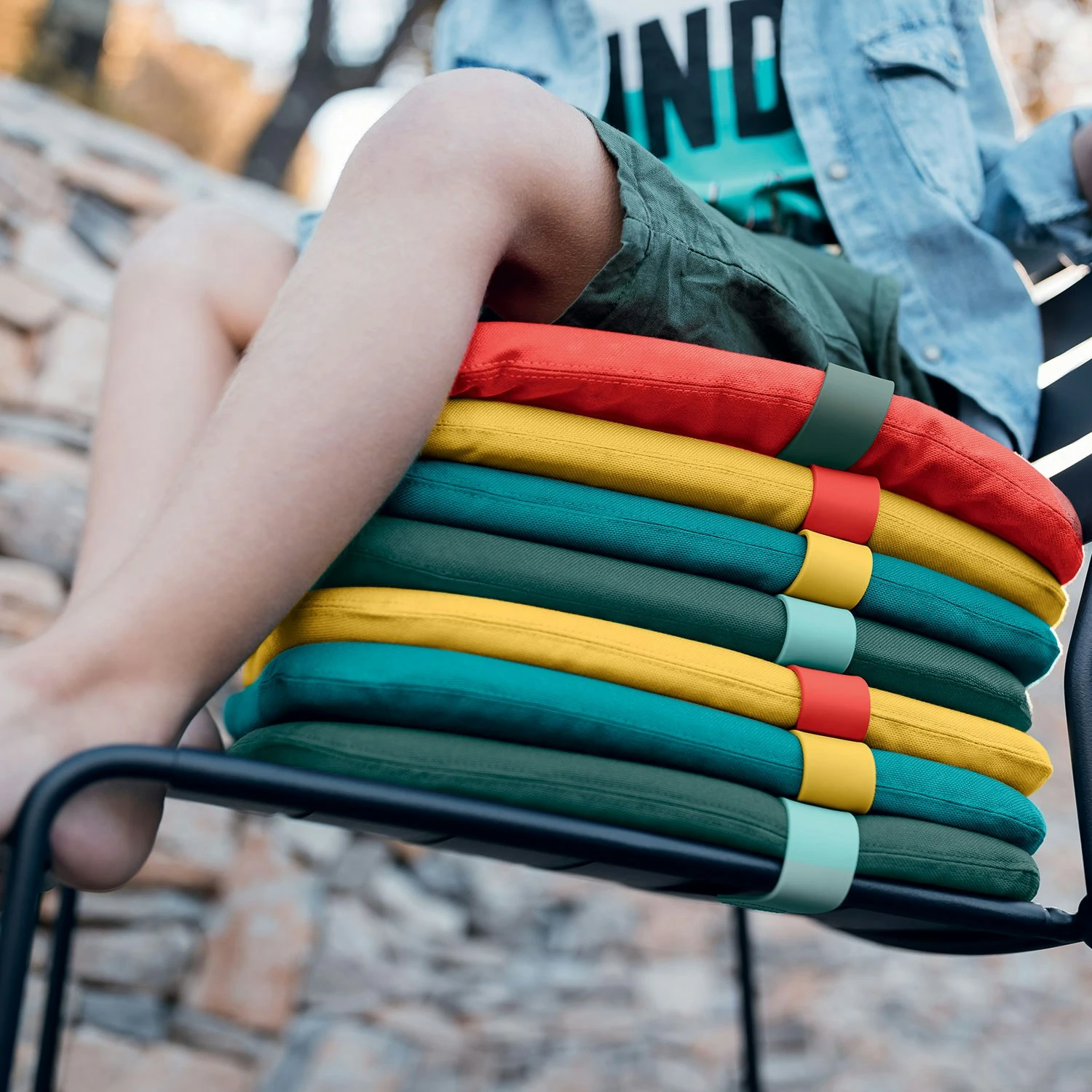 Color Mix Sitzkissen, 41x38/ Safari Green 5 Color Mix Sitzkissen, 41x38/ Safari Green – Bild 3