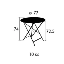 Floréal Tisch, Ø77 Cm/ Nutmeg -Hay || Brafab || FIAM Verkaufsgeschäft fermob floreal tisch 77 cm 1 7