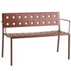 Hay Balcony Bank Mit Armlehne, Iron Red -Hay || Brafab || FIAM Verkaufsgeschäft hay balcony dining bench anthracite 6