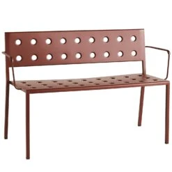 Hay Balcony Bank Mit Armlehne, Iron Red