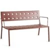 Hay Balcony Loungebank Mit Armlehnen, Iron Red -Hay || Brafab || FIAM Verkaufsgeschäft hay balcony lounge bench anthracite powder 2