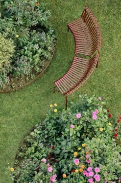 Hay Palissade Parkbank Mit Rückenlehne Add-on Out, Iron Red -Hay || Brafab || FIAM Verkaufsgeschäft hay palissade park dining bench iron red 1