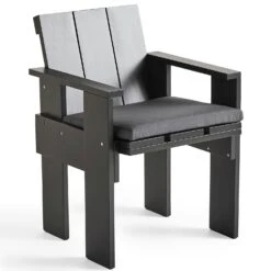Hay Crate Sitzkissen Für Esszimmerstuhl, Anthrazit 5 Hay Crate Sitzkissen Für Esszimmerstuhl, Anthrazit -Hay || Brafab || FIAM Verkaufsgeschäft hay seat cushion crate dining chair sky grey 5