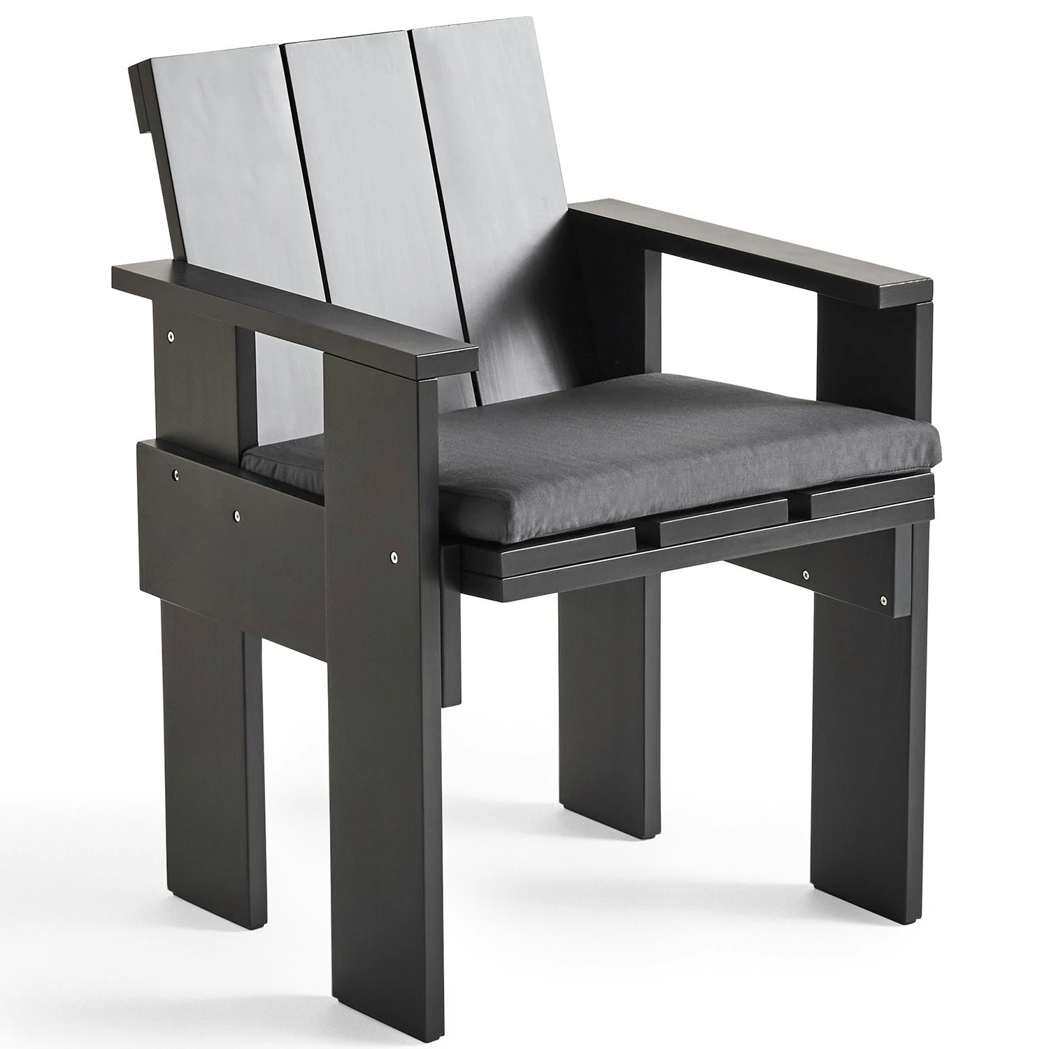 Hay Crate Sitzkissen Für Esszimmerstuhl, Anthrazit 4 Hay Crate Sitzkissen Für Esszimmerstuhl, Anthrazit – Bild 2