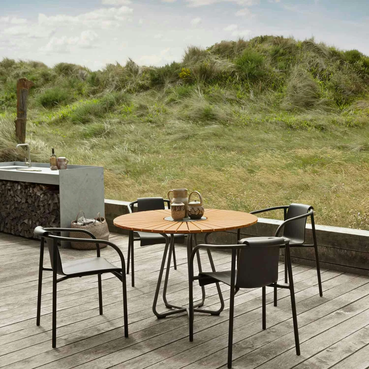 NAMI Stuhl Mit Armlehne, Schwarz 4 NAMI Stuhl Mit Armlehne, Schwarz – Bild 2