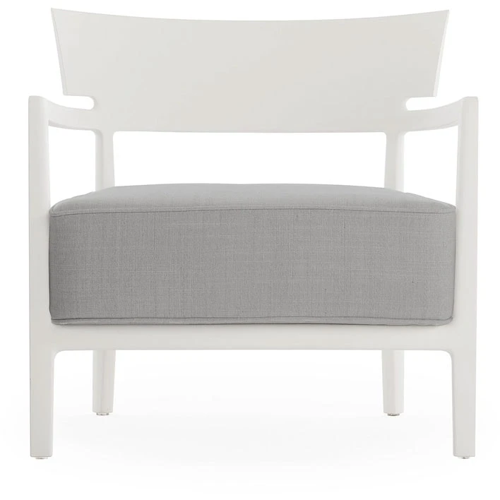 Kartell Cara Mat Sessel Im Freien Nutzbar, Grau / Weiß 4 Kartell Cara Mat Sessel Im Freien Nutzbar, Grau / Weiß – Bild 2