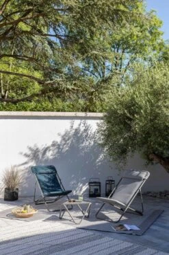 Lafuma Maxi Transat+ BeComfort® Liegestuhl, Bleu Encre -Hay || Brafab || FIAM Verkaufsgeschäft lafuma deckchair bleu encre titane 4