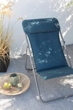 Lafuma Maxi Transat+ BeComfort® Liegestuhl, Bleu Encre -Hay || Brafab || FIAM Verkaufsgeschäft lafuma deckchair bleu encre titane 5