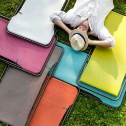 Lafuma Maxi Transat Colorblock Batyline® Iso Liegestuhl, Terre -Hay || Brafab || FIAM Verkaufsgeschäft lafuma maxi transat liegestuhl papagueno 1 2