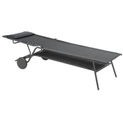 Lafuma Miami Batyline® Duo Hohe Sonnenliege, Obsidian -Hay || Brafab || FIAM Verkaufsgeschäft lafuma sunbed miami high duo galet titane 7