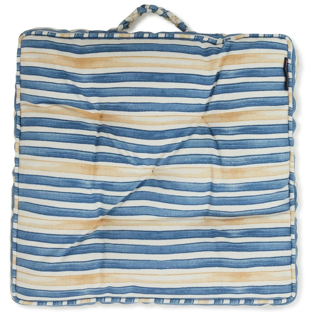 Lexington Striped Cotton Kissen 45x45 Cm, Blau / Oat 3 Lexington Striped Cotton Kissen 45x45 Cm, Blau / Oat
