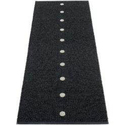 Peg Rug 70x200 Cm, Black/Lin