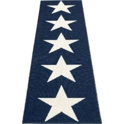 Viggo One Teppich Dark Blue/ Vanilla, 70x250 Cm