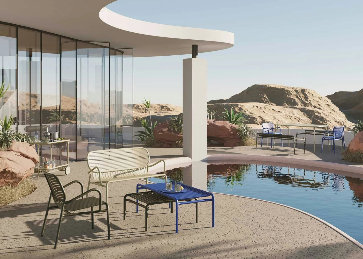 Week-End Lounge Stuhl, Glasgrün 4 Week-End Lounge Stuhl, Glasgrün – Bild 2